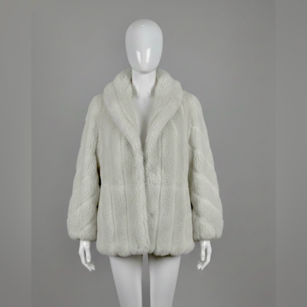 Plush Vintage Mid-Century Starlet “Snow Bunny” Faux Fur Coat